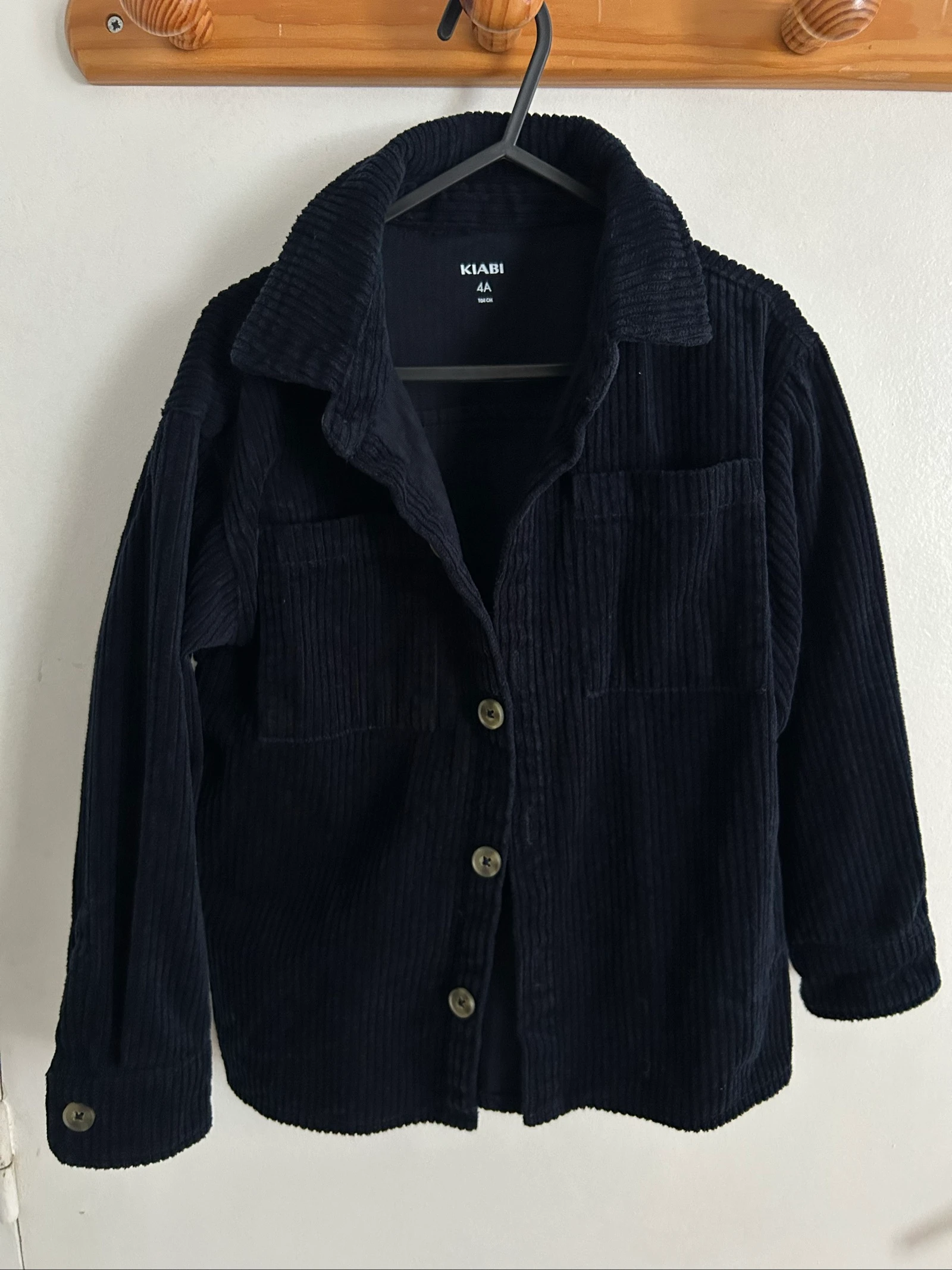 Veste en velours côtelé bleu marine Kiabi 4 ans